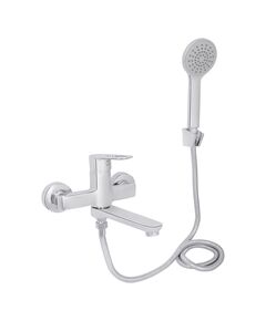 Смеситель для ванны Lidz Latwa 0061 с поворотным изливом и душевым гарнитуром (k35) Chrome LDLAT0061CRM48992, фото  | SNABZHENIE.com.ua