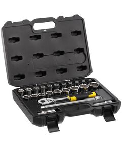 Набор торцевых головок STANLEY 1/2, 24 шт. в пластиковом футляре, фото  | SNABZHENIE.com.ua