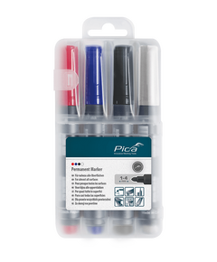 Набор маркеров 4шт PICA (красый/ синий/черный/белый), фото  | SNABZHENIE.com.ua