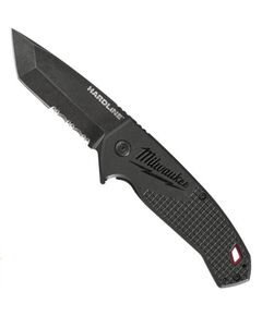 Нож MILWAUKEE HARDLINE 75 мм выкидной с зубчатым лезвием, фото  | SNABZHENIE.com.ua