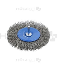 Щітка кільцева 75 мм, дріт з нержавіючої сталі HOEGERT HT7D713, фото  | SNABZHENIE.com.ua