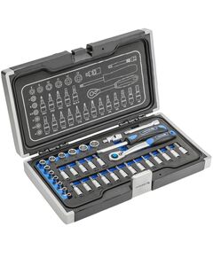 Набор инструментов 34 шт. 1/4 HOEGERT HT1R464, фото  | SNABZHENIE.com.ua