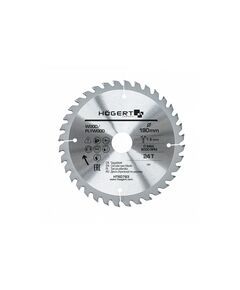 Пильный диск по дереву 190x24T, Mn65 HOEGERT HT6D783, фото  | SNABZHENIE.com.ua