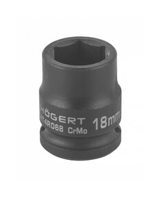 Головка торцевая ударная 1/2, 18 мм, шестигранная, CrMo, HOEGERT HT4R068, фото  | SNABZHENIE.com.ua