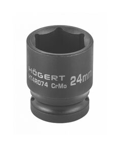 Головка торцевая ударная 1/2 24 мм, CrMo, DIN 3121, HOEGERT HT4R074, фото  | SNABZHENIE.com.ua