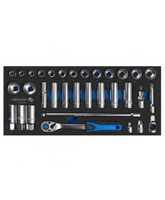 HOEGERT Набор инструментов с трещоткой 3/8", 33 шт., ложемент EVA, фото  | SNABZHENIE.com.ua