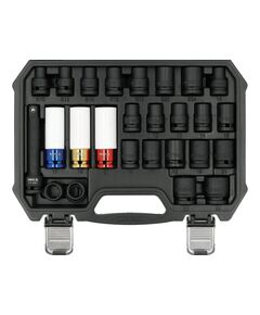 Головки торцеві ударні YATO: квадрат- 1/2", з подовжувачем, хромомолібденові, 24 шт. [5], фото  | SNABZHENIE.com.ua