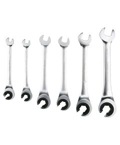 Ключі ріжково-накидні піввідкриті з храповиком YATO М 8, 10, 13, 14, 17, 19 мм, компл. 6 шт [16], фото  | SNABZHENIE.com.ua