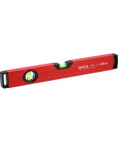 Рівень алюмінієвий YATO L= 40 см. 2 капсули; корпус з ребристим профілем [50], фото  | SNABZHENIE.com.ua