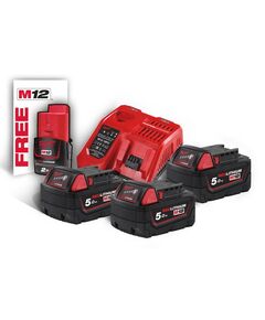 Енергокомплект M18 NRG-503 (3шт, з/у M12-18FC) + акумулятор M12 B2 4933451423, фото  | SNABZHENIE.com.ua