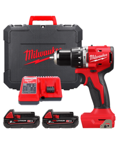 Дрель-шуруповерт акумуляторний безщітковий ударний MILWAUKEE M18 BLPDRC-202C 60.5 Нм, фото  | SNABZHENIE.com.ua