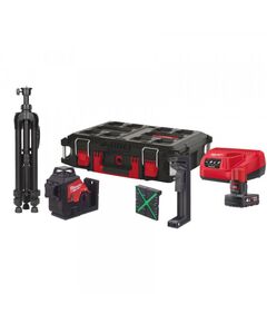 Нивелир лазерный аккумуляторный 3D MILWAUKEE, M12 3PLSKIT-401P (ЗУ+1акк.Х4Ач+оборудование+PACKOUT), фото  | SNABZHENIE.com.ua