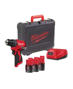 Дрель-шуруповёрт аккумуляторная бесщёточная MILWAUKEE M12 BLDDRC-203С (40Нм) (ЗУ+3акк.Х2Ач+кейс), фото  | SNABZHENIE.com.ua