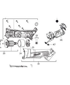 Корпус для HD18 AG115/Milwaukee, фото  | SNABZHENIE.com.ua