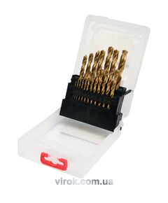 Свердла по металу титанові YATO : HSS-TiN Ø= 1-10 мм. (Набір/19 Шт.) [6/30], фото  | SNABZHENIE.com.ua