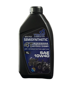 Олива моторна TM VIROK SEMISYNTHETIC 4T SAE 10W-40  для чотиритактних двигунів напівсинтетична 1 л, фото  | SNABZHENIE.com.ua