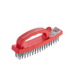 Щітка ручна для зачистки іржі, 165 мм, пластиковий корпус, cталевий дріт, фото  | SNABZHENIE.com.ua