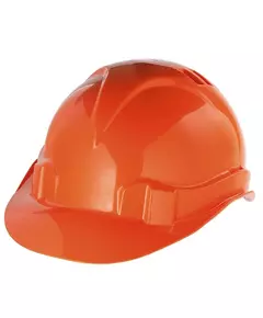 Каска захисна з удароміцної пластмаси, помаранчева СІБРТЕХ (89113C), фото  | SNABZHENIE.com.ua