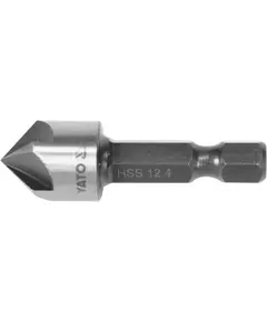 Зенкер конический по металлу YATO HSS, 12.4 мм, l = 40 мм, 5 кромок, HEX 1/4" (YT-44724), фото  | SNABZHENIE.com.ua