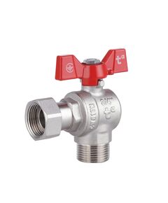 Кран шаровой с накидной гайкой Thermo Alliance Forte 3/4" ВН для воды угловой SF224W20, фото  | SNABZHENIE.com.ua