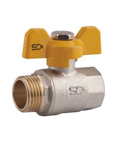 Кран шаровой Thermo Alliance Base 1/2" ВН для газа (бабочка) SD607G15, фото  | SNABZHENIE.com.ua