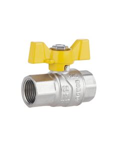 Кран шаровой Thermo Alliance Forte 1/2" ВР для газа (бабочка) SF602G15, фото  | SNABZHENIE.com.ua