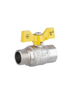 Кран шаровой Thermo Alliance Forte 3/4" ВН для газа (бабочка) SF607G20, фото  | SNABZHENIE.com.ua