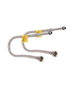 Thermo Alliance Forte Шланг для воды, нержавеющая оплетка в силиконе М10х80 см длинный (пара) SF380W80L, фото  | SNABZHENIE.com.ua