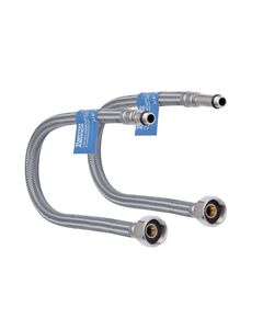 Шланг для подключения смесителя Thermo Alliance Standart (пара) 40 см NYLON M10x1/2"В TAS386W40, фото  | SNABZHENIE.com.ua