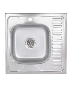 Кухонная мойка Brinex 6060-L 0,6 мм Satin (BRIN6060LSAT06), фото  | SNABZHENIE.com.ua