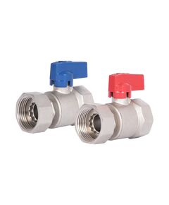 Комплект кранов шаровых Thermo Alliance Standart 1"ВВ прямой, PN40, с накидной гайкой TAS262RBW25, фото  | SNABZHENIE.com.ua