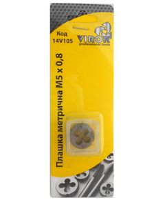 Плашка VIROK М5x0.8 мм, сталь 9ХС, модель 14V105, фото  | SNABZHENIE.com.ua