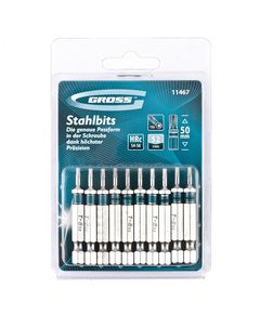 Набір біт TORX 8x50, 10 шт, сталь S2, GROSS 11467G, фото  | SNABZHENIE.com.ua