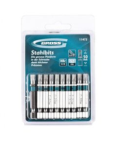 Набір біт TORX 30х50, сталь S2, 10 шт, GROSS 11472G, фото  | SNABZHENIE.com.ua