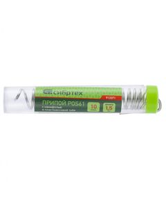 Припій з канифоллю D 1,5 мм 10 г в тубі СІБРТЕХ, фото  | SNABZHENIE.com.ua