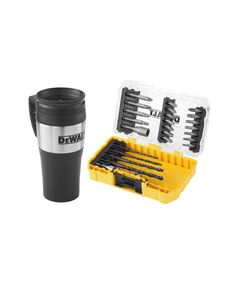 Набір біт і свердл DeWALT 25 шт, термокружка, кейс ToughCase DT70707, фото  | SNABZHENIE.com.ua