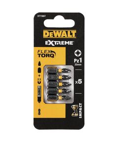 Набір біт DeWALT IMPACT TORSION Pozidriv Pz1, 25 мм, 5 шт DT7386T, фото  | SNABZHENIE.com.ua