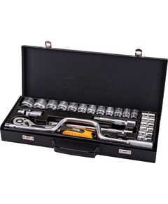 Набір насадок MASTERTOOL PROFI CrV 1/2, 10-32 мм, 24 шт, кейс, вороток 72Т, фото  | SNABZHENIE.com.ua