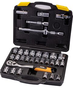 Набір насадок MASTERTOOL PROFI CrV 1/2, 32 шт., трещотка 72Т, 8-32 мм, фото  | SNABZHENIE.com.ua