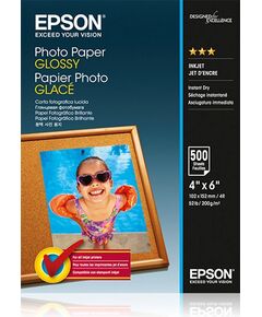 Папір Epson 100mmx150mm Glossy Photo Paper, 500 арк, фото  | SNABZHENIE.com.ua