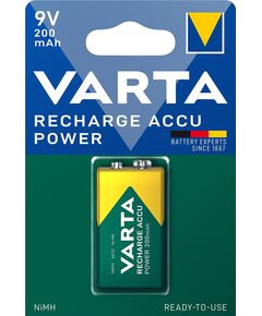 Акумулятор Varta NI-MH Power 6F22((6LR61, MN1604, MX1604, Крона) 9V 200 мА•г, 1 шт., фото  | SNABZHENIE.com.ua