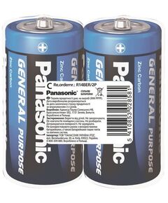 Батарейка Panasonic GENERAL PURPOSE вугільно-цинкова C(R14) плівка, 2 шт., фото  | SNABZHENIE.com.ua
