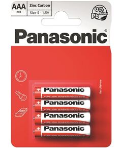 Батарейка Panasonic RED ZINC вугільно-цинкова AAA(R3) блістер, 4 шт., фото  | SNABZHENIE.com.ua