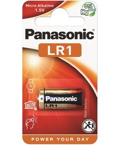 Батарейка Panasonic лужна LR1(910А, MN9100) блістер, 1 шт., фото  | SNABZHENIE.com.ua