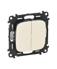 Legrand Вимикач 2-клавішний Valena ALLURE, автоматичні клеми, алюміній, фото  | SNABZHENIE.com.ua