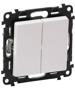 Legrand Вимикач 2-клавішний Valena LIFE, автоматичні клеми, білий, фото  | SNABZHENIE.com.ua