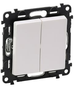 Legrand Перемикач 2-клавішний Valena LIFE, автоматичні клеми, білий, фото  | SNABZHENIE.com.ua