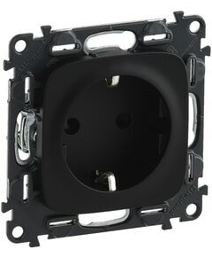 Legrand Valena ALLURE розетка силова Schuko 16А 250В[автоматичні клеми, антрацит], фото  | SNABZHENIE.com.ua