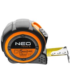 Рулетка NEO 5 м x 25 мм с магнитом и стальной лентой, фото  | SNABZHENIE.com.ua