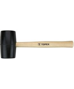 Киянка резиновая TOPEX 58 мм, 450 г, с деревянной ручкой, фото  | SNABZHENIE.com.ua